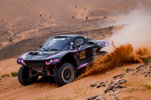 W2RC - RALLYE DU MAROC 2025 208 SERRADORI Mathieu (FRA), MINAUDIER Loïc (FRA), Century Racing Factory Team, Century CR7, FIA W2RC, Ultimate T1+, action during the Stage 4 of the Rallye du Maroc 2025, 5th round of the 2025 WR2C on October 16, 2025 around Erfoud, Morocco - ErfoudMorocco Copyright: xJULIENxDELFOSSEx