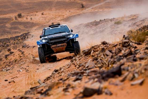 W2RC - RALLYE DU MAROC 2025 211 GOCZAL Marek (POL), MARTON Maciej (POL), Energylandia Rally Team, Toyota Hilux, FIA W2RC, Ultimate T1+, action during the Stage 4 of the Rallye du Maroc 2025, 5th round of the 2025 WR2C on October 16, 2025 around Erfoud, Morocco - ErfoudMorocco  Copyright: xJULIENxDELFOSSEx