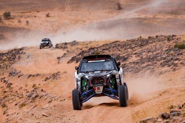 W2RC - RALLYE DU MAROC 2025 402 PINTO Alexandre (por), OLIVIERA Bernardo (por), Old Friends Rally Team, Polaris RZR Pro R FIA W2RC, SSV T4, action during the Stage 4 of the Rallye du Maroc 2025, 5th round of the 2025 WR2C on October 16, 2025 around Erfoud, Morocco - ErfoudMorocco Copyright: xJULIENxDELFOSSEx