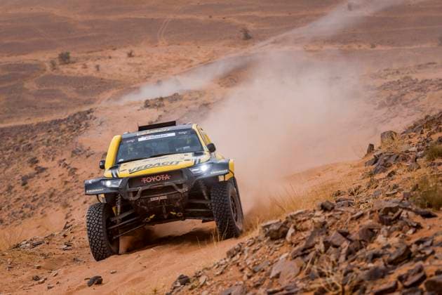 W2RC - RALLYE DU MAROC 2025 220 BAUMGART Marcos (BRA), CINCEA Kleber (BRA), SVR, Toyota Hilux IMT Evo, FIA, Ultimate T1+, action during the Stage 4 of the Rallye du Maroc 2025, 5th round of the 2025 WR2C on October 16, 2025 around Erfoud, Morocco - ErfoudMorocco Copyright: xJULIENxDELFOSSEx