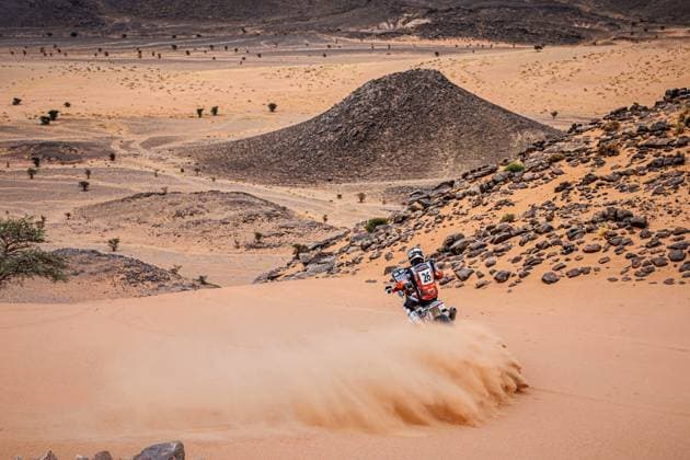 W2RC - RALLYE DU MAROC 2025 26 DABROWSKI Konrad (POL), Duust Rally Team, KTM 450 Rally Factory Replica, FIM W2RC, Rally2 Junior, action, during the Stage 4 of the Rallye du Maroc 2025, 5th round of the 2025 WR2C on October 16, 2025 around Erfoud, Morocco - ErfoudMorocco Copyright: xFREDERICxLExFLOCxHx