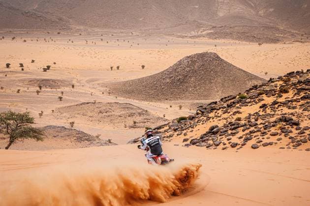 W2RC - RALLYE DU MAROC 2025 108 BARBOSA Ruy (CHI), HT Rally Raid, Honda CRF 450, FIM W2RC, Rally2, action, during the Stage 4 of the Rallye du Maroc 2025, 5th round of the 2025 WR2C on October 16, 2025 around Erfoud, Morocco - ErfoudMorocco  Copyright: xFREDERICxLExFLOCxHx