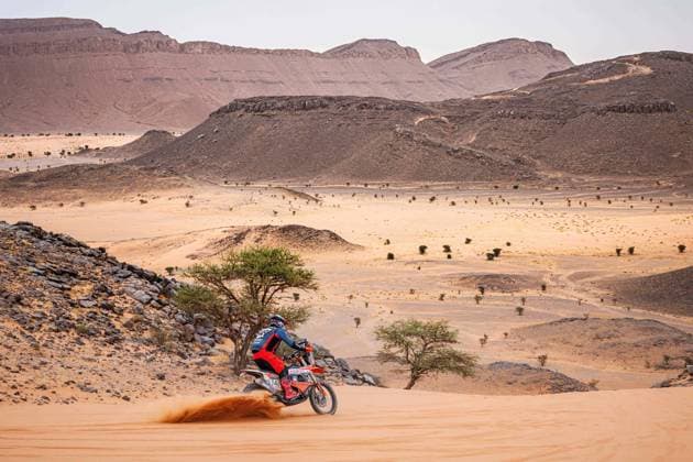 W2RC - RALLYE DU MAROC 2025 148 DE GAVARDO Tomas (CHI), BAS World KTM Team, KTM 450 Rally Factory Replica, FIM W2RC, Rally2, action, during the Stage 4 of the Rallye du Maroc 2025, 5th round of the 2025 WR2C on October 16, 2025 around Erfoud, Morocco - ErfoudMorocco  Copyright: xFREDERICxLExFLOCxHx