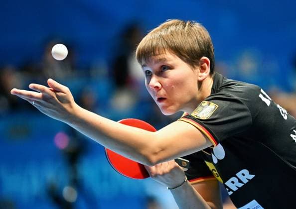 National player Nina Mittelham in the last 16 of the European Team Table Tennis Championships in Zadar, Croatia Nina Mittelham, Germany, ttc berlin eastside, winner Europe Top 16 2021, European Championship runner-up 2022 and European Championship third place 2024, on October 16, 2025 in the last 16 of the European Team Table Tennis Championships in the Kresimir Cosic Hall in Zadar Croatia in a 3-0 win over England Zadar Kresimir Cosic Hall Croatia