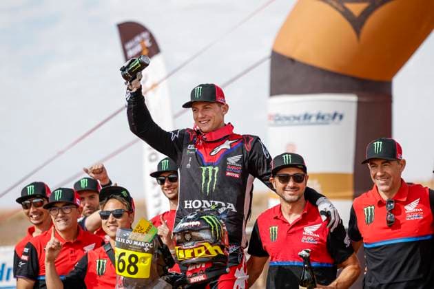 W2RC - RALLYE DU MAROC 2025 SCHAREINA Tosha (ESP), Monster Energy Honda HRC, Honda CRF 450, FIM W2RC, RallyGP, portrait during the Stage 5 of the Rallye du Maroc 2025, 5th round of the 2025 WR2C on October 17, 2025 around Erfoud, Morocco - ErfoudMorocco Copyright: xJULIENxDELFOSSEx
