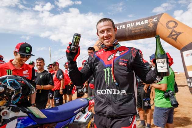W2RC - RALLYE DU MAROC 2025 BRABEC Ricky (USA), Monster Energy Honda HRC, Honda CRF 450, FIM W2RC, RallyGP, portrait during the Stage 5 of the Rallye du Maroc 2025, 5th round of the 2025 WR2C on October 17, 2025 around Erfoud, Morocco - ErfoudMorocco  Copyright: xJULIENxDELFOSSEx