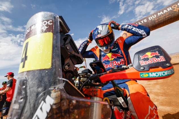 W2RC - RALLYE DU MAROC 2025 SANDERS Daniel (AUS), Red Bull KTM Factory Racing, KTM 450 Rally Factory, FIM W2RC, RallyGP, portrait during the Stage 5 of the Rallye du Maroc 2025, 5th round of the 2025 WR2C on October 17, 2025 around Erfoud, Morocco - ErfoudMorocco Copyright: xJULIENxDELFOSSEx