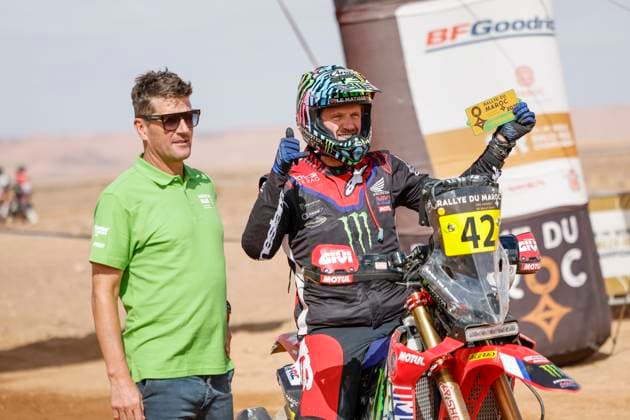 W2RC - RALLYE DU MAROC 2025 VAN BEVEREN Adrien (FRA), Monster Energy Honda HRC, Honda CRF 450, FIM W2RC, RallyGP, portrait during the Stage 5 of the Rallye du Maroc 2025, 5th round of the 2025 WR2C on October 17, 2025 around Erfoud, Morocco - ErfoudMorocco Copyright: xJULIENxDELFOSSEx