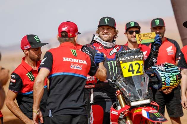 W2RC - RALLYE DU MAROC 2025 VAN BEVEREN Adrien (FRA), Monster Energy Honda HRC, Honda CRF 450, FIM W2RC, RallyGP, portrait during the Stage 5 of the Rallye du Maroc 2025, 5th round of the 2025 WR2C on October 17, 2025 around Erfoud, Morocco - ErfoudMorocco Copyright: xJULIENxDELFOSSEx