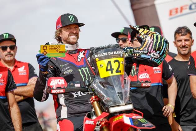 W2RC - RALLYE DU MAROC 2025 VAN BEVEREN Adrien (FRA), Monster Energy Honda HRC, Honda CRF 450, FIM W2RC, RallyGP, portrait during the Stage 5 of the Rallye du Maroc 2025, 5th round of the 2025 WR2C on October 17, 2025 around Erfoud, Morocco - ErfoudMorocco Copyright: xJULIENxDELFOSSEx