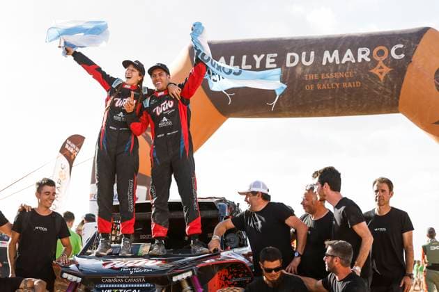 W2RC - RALLYE DU MAROC 2025 301 CAVIGLIASSO Nicolas (ARG), PERTEGARINI Valentina (ARG), Taurus T3Max, BBR Motorsport, FIA W2RC, Challenger T3.1, portrait during the Stage 5 of the Rallye du Maroc 2025, 5th round of the 2025 WR2C on October 17, 2025 around Erfoud, Morocco - ErfoudMorocco Copyright: xJULIENxDELFOSSEx
