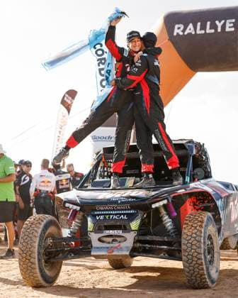W2RC - RALLYE DU MAROC 2025 301 CAVIGLIASSO Nicolas (ARG), PERTEGARINI Valentina (ARG), Taurus T3Max, BBR Motorsport, FIA W2RC, Challenger T3.1, portrait during the Stage 5 of the Rallye du Maroc 2025, 5th round of the 2025 WR2C on October 17, 2025 around Erfoud, Morocco - ErfoudMorocco Copyright: xJULIENxDELFOSSEx