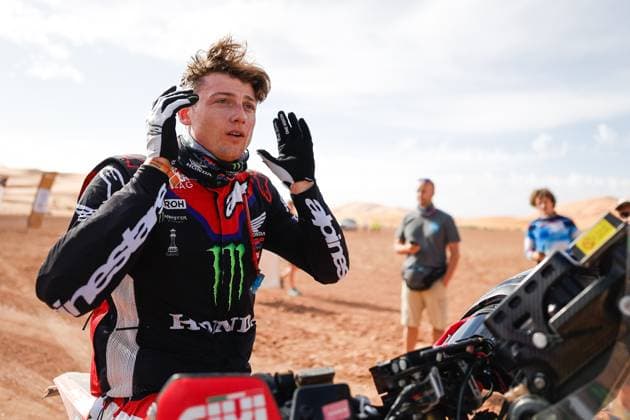 W2RC - RALLYE DU MAROC 2025 SCHAREINA Tosha (ESP), Monster Energy Honda HRC, Honda CRF 450, FIM W2RC, RallyGP, portrait, during the Stage 5 of the Rallye du Maroc 2025, 5th round of the 2025 WR2C on October 17, 2025 around Erfoud, Morocco - ErfoudMorocco Copyright: xFREDERICxLExFLOCxHx