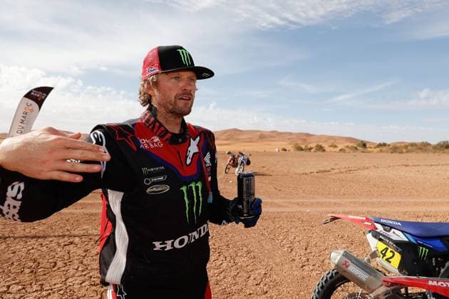 W2RC - RALLYE DU MAROC 2025 VAN BEVEREN Adrien (FRA), Monster Energy Honda HRC, Honda CRF 450, FIM W2RC, RallyGP, portrait, during the Stage 5 of the Rallye du Maroc 2025, 5th round of the 2025 WR2C on October 17, 2025 around Erfoud, Morocco - ErfoudMorocco Copyright: xFREDERICxLExFLOCxHx