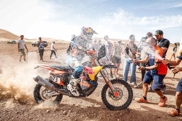 W2RC - RALLYE DU MAROC 2025 CANET Edgar (ESP), Red Bull KTM Factory Racing, KTM 450 Rally Factory, FIM W2RC, Rally2 Junior, portrait, during the Stage 5 of the Rallye du Maroc 2025, 5th round of the 2025 WR2C on October 17, 2025 around Erfoud, Morocco - ErfoudMorocco Copyright: xFREDERICxLExFLOCxHx