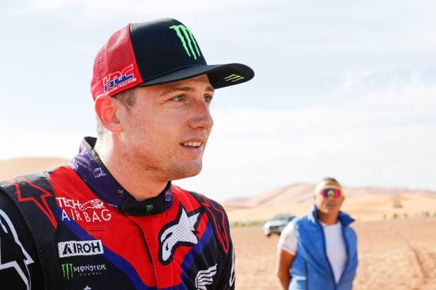 W2RC - RALLYE DU MAROC 2025 SCHAREINA Tosha (ESP), Monster Energy Honda HRC, Honda CRF 450, FIM W2RC, RallyGP, portrait, during the Stage 5 of the Rallye du Maroc 2025, 5th round of the 2025 WR2C on October 17, 2025 around Erfoud, Morocco - ErfoudMorocco Copyright: xFREDERICxLExFLOCxHx