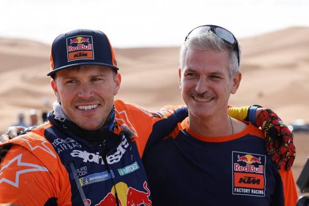 W2RC - RALLYE DU MAROC 2025 SANDERS Daniel (AUS), Red Bull KTM Factory Racing, KTM 450 Rally Factory, FIM W2RC, RallyGP, portrait, during the Stage 5 of the Rallye du Maroc 2025, 5th round of the 2025 WR2C on October 17, 2025 around Erfoud, Morocco - ErfoudMorocco Copyright: xFREDERICxLExFLOCxHx