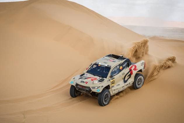 W2RC - RALLYE DU MAROC 2025 240 FERREIRA Joao (POR), PALMEIRO Filipe (POR), Toyota Gazoo Racing, Toyota Hilux IMT Evo, FIA W2RC, Ultimate T1+, action during the Stage 5 of the Rallye du Maroc 2025, 5th round of the 2025 WR2C on October 17, 2025 around Erfoud, Morocco - ErfoudMorocco  Copyright: xFREDERICxLExFLOCxHx