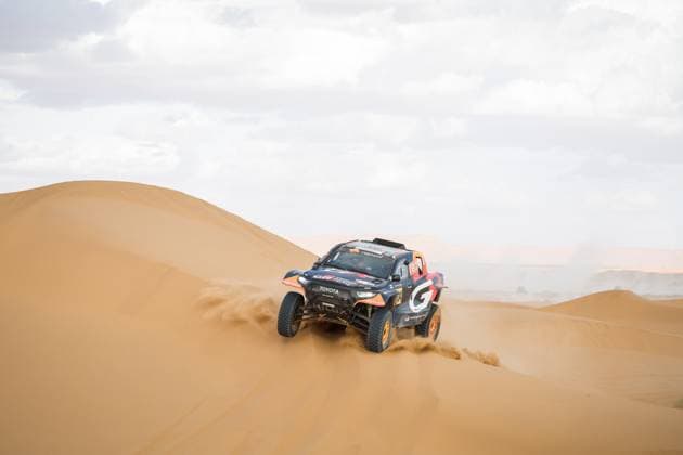 W2RC - RALLYE DU MAROC 2025 204 LATEGAN Henk (RSA), CUMMINGS Brett (RSA), Toyota Gazoo Racing W2RC, Toyota Hilux, FIA W2RC, Ultimate T1+, action, during the Stage 5 of the Rallye du Maroc 2025, 5th round of the 2025 WR2C on October 17, 2025 around Erfoud, Morocco - ErfoudMorocco  Copyright: xFREDERICxLExFLOCxHx