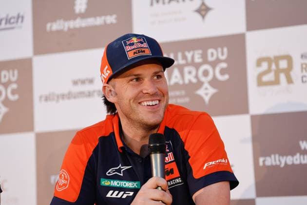 W2RC - RALLYE DU MAROC 2025 SANDERS Daniel (AUS), Red Bull KTM Factory Racing, KTM 450 Rally Factory, FIM W2RC, RallyGP, portrait, during the Post-Event press conference, PK, Pressekonferenz of the Rallye du Maroc 2025, 5th round of the 2025 WR2C on October 17, 2025 in Erfoud, Morocco - ErfoudMorocco Copyright: xFREDERICxLExFLOCxHx