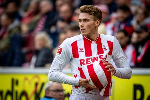 KOELN, GERMANY - OCTOBER 18: Sebastian Sebulonsen (1. FC Koeln, 28) during the Bundesliga match between 1. FC Koeln vs. FC Augsburg at the Rheinenergie-Stadion on matchday 7 of the 1. Bundesliga on October 18, 2025 in Koeln, Germany. DFL REGULATIONS PROHIBIT ANY USE OF PHOTOGRAPHS AS IMAGE SEQUENCES AND OR QUASI-VIDEO. Nordrhein-Westfalen Germany Copyright: xBEAUTIFULxSPORTS AxelxKohringx
