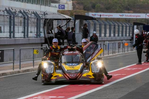 AUTOMOBILE : 4 Heures de Portimao - European Le Mans Series - 18 10 2025 48 VDS Panis Racing (FRA) Oreca 07 Gibson (LMP2) driven by Charles Milesi (FRA) Esteban Masson (FRA) Oliver Gray (GBR),winner in the LMP2 category at the eighth round of the 2025 European Le Mans Series Championship, which took place from October 15 to 18, 2025, at the Algarve International Circuit in Portugal. PORTIMAOPortugal  Copyright: xMPSxAGENCYx