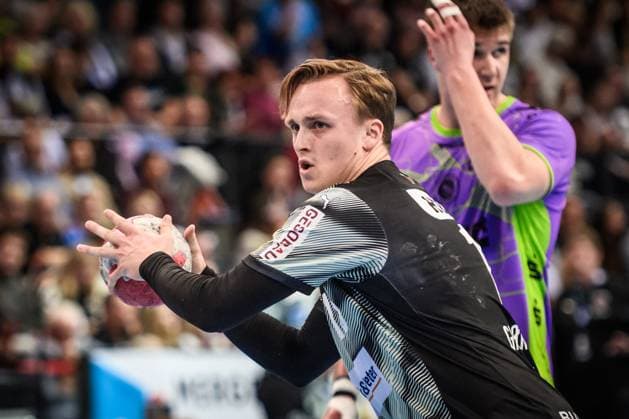 Tobias Schjolberg Grondahl Fuechse Berlin, 15 seven meters GER, TVB 1898 Stuttgart Fuechse Berlin, DAIKIN HBL, Handball, Bundesliga, Matchday 9, Season 2025 2026, 19 10 2025 GER, TVB 1898 Stuttgart Fuechse Berlin, DAIKIN HBL, Handball, Bundesliga, Matchday 9, Season 2025 2026, 19 10 2025 Stuttgart Copyright: xSandyxDinkelackerx EP_SDR