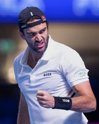 Matteo Berrettini ITA makes a fist and cheers, cheers, joy, emotion Tennis ERSTE BANK OPEN 2025 ATP 500 Stadthalle Vienna Austria 23 October 2025 Copyright: xJuergenxHasenkopfx