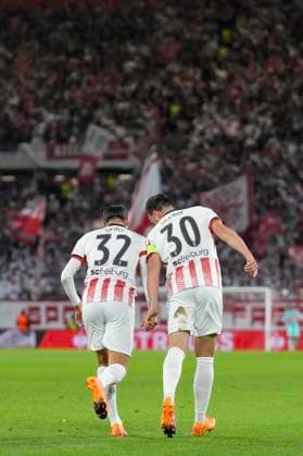 Vincenzo Grifo SC Freiburg, 32 and Christian Günter Christian Guenter SC Freiburg, 30 holding hands, goal celebration, emotions, goal shot, goal success, goal, goal , Germany, football, UEFA Europa League, matchday 3, league phase, 2025 2026, SC Freiburg vs FC Utrecht, 23 10 2025, Europa Park Stadion, Freiburg, Germany Freiburg Europa Park Stadion Baden Württemberg Germany Copyright: xArnexAmbergx
