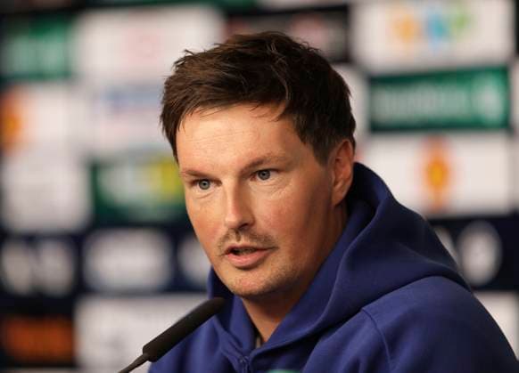 Photo Coach Merlin Polzin HSV Soccer 1 League , on Fri 31 10 25 Press conference at Hamburger SV