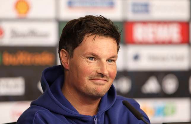 Photo Coach Merlin Polzin HSV Soccer 1 League , on Fri 31 10 25 Press conference at Hamburger SV