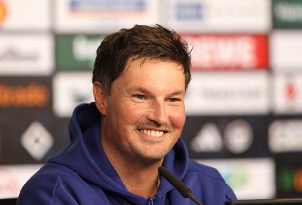 Photo Coach Merlin Polzin HSV Soccer 1 League , on Fri 31 10 25 Press conference at Hamburger SV