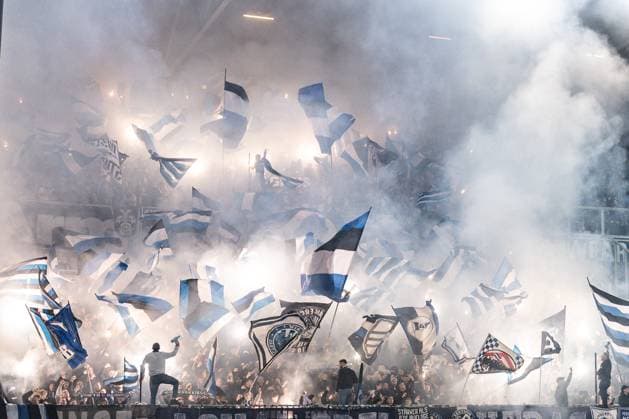 01 11 2025, Soccer, 2 Bundesliga, 11 Matchday Season 2025 2026, SV Darmstadt 98 DSC Arminia Bielefeld, Fanchoreo DSC Arminia Bielefeld, xRHR FOTO TKx Copyright: RHR-FOTOx RHR-FOTO TK