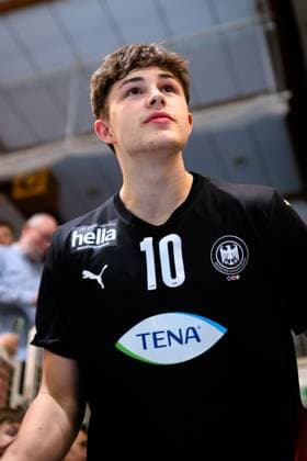 Erlangen Handball National Match U20 Germany Hungary Rasmus Ankermann Germany Erlangen Karl Heinz Hirsemann Hall Bavaria Germany