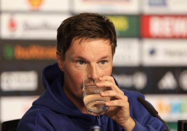 Photo Coach Merlin Polzin HSV Soccer 1 League , on Fri 31 10 25 Press conference at Hamburger SV