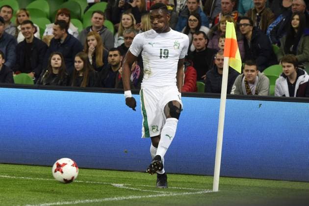 International Friendly, Länderspiel, Nationalmannschaft Russia - Cote d Ivoire KRASNODAR, RUSSIA - MARCH 24: Simon Deli of Cote d Ivoire s during the friendly football match at Krasnodar Stadium, in Krasnodar, Russia, on March 24,2017. Krasnodar Rusya. Editorial use only. Please get in touch for any other usage. Copyright: x2025xAnadoluxElenaxSineokx