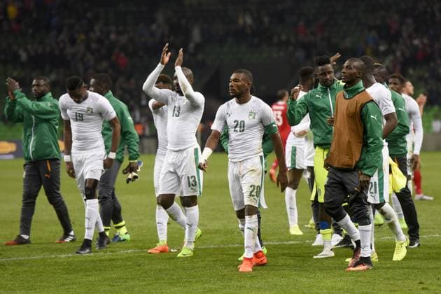 International Friendly, Länderspiel, Nationalmannschaft Russia - Cote d Ivoire KRASNODAR, RUSSIA - MARCH 24: Team of Cote d Ivoire s are seen following the friendly football match at Krasnodar Stadium, in Krasnodar, Russia, on March 24,2017. Krasnodar Rusya. Editorial use only. Please get in touch for any other usage. Copyright: x2025xAnadoluxElenaxSineokx