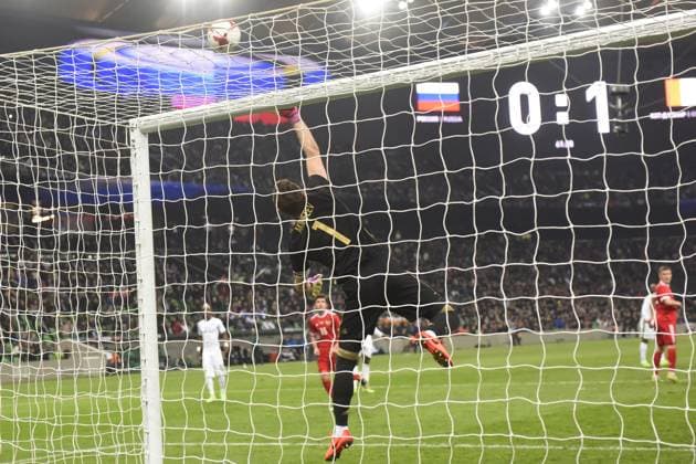 International Friendly, Länderspiel, Nationalmannschaft Russia - Cote d Ivoire KRASNODAR, RUSSIA - MARCH 24: Igor Akinfeev of Russia is seen during the friendly football match at Krasnodar Stadium, in Krasnodar, Russia, on March 24,2017. Krasnodar Rusya. Editorial use only. Please get in touch for any other usage. Copyright: x2025xAnadoluxElenaxSineokx