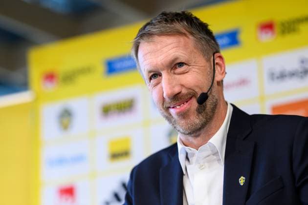 251105 Head coach Graham Potter of the Swedish men s national football team during a press conference on November 5, 2025 in Stockholm Photo Jesper Zerman BILDBYRAN kod JZ JZ0636 fotboll football soccer fotball vm kval kval fifa world cup qualifier qualifier presskonferens press conference sverige sweden sverige a bbeng  Copyright: JESPERxZERMAN BB251105JZ007