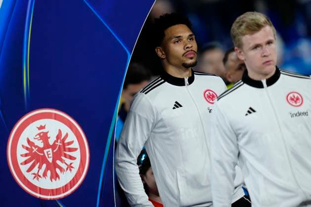 Nnamdi Collins (Eintracht Frankfurt) looks on, UEFA Champions League 2025 26 League Phase MD4, SSC Napoli v Eintracht Frankfurt, Diego Armando Maradona Stadium, November 4, 2025, Naples, Italy.
