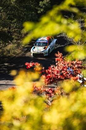 AUTO - WRC, Motorsport Rallye, WM - RALLY JAPAN 2025 22 Jan SOLANS, Rodrigo SANJUAN, Toyota Yaris Rally2, action during the 2025 Rally Japan, 13th round of the 2025 WRC World Rally Car Championship, from November 6 to 9, 2025 at Toyota, Aichi, Japan - ToyotaJapan  Copyright: xNikosxKatikisx