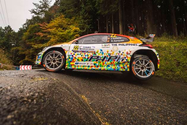 AUTO - WRC, Motorsport Rallye, WM - RALLY JAPAN 2025 22 Jan SOLANS, Rodrigo SANJUAN, Toyota Yaris Rally2, action during the 2025 Rally Japan, 13th round of the 2025 WRC World Rally Car Championship, from November 6 to 9, 2025 at Toyota, Aichi, Japan - ToyotaJapan  Copyright: xNikosxKatikisx