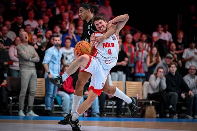 Barmer 2 Basketball Bundesliga ProA Rheinstars Köln vs SBB Baskets Wolmirstedt, 10 11 2025 Jasper Günther RheinStarsKöln 6 , Barmer 2 Basketball Bundesliga ProA Rheinstars Köln vs SBB Baskets Wolmirstedt on 10 11 2025 at Motorworld Köln in Cologne North Rhine-Westphalia Copyright: xBEAUTIFULxSPORTS Mueller-Laschetx