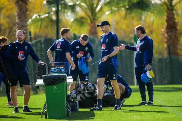 251112 Assistant coach Andreas Georgson of the Swedish national football team during a training session on November 12, 2025 in Marbella. Photo: Joel Marklund BILDBYRAN kod JM JM0747 bbeng fotboll football soccer fotball vm-kval FIFA World Cup, WM, Weltmeisterschaft, Fussball qualifier träning practice training sverige sweden sverige a  Copyright: JOELxMARKLUND BB251112JM013