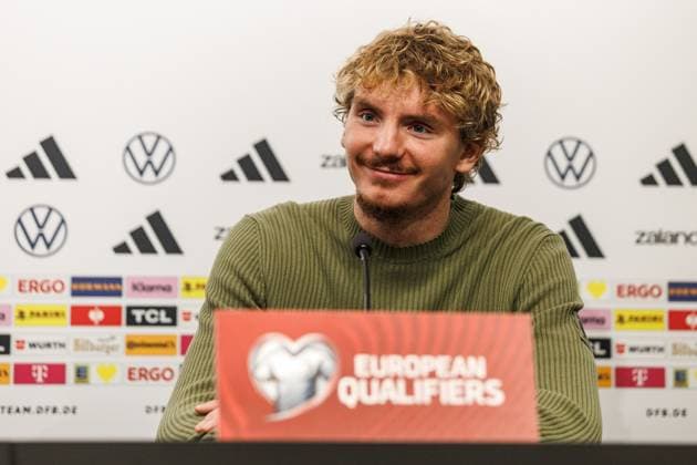 Nick Woltemade Germany , Press conference, Luxembourg vs. Germany, Football, World Cup Qualification Europe, Matchday 09, Season 2025 2026, 13 11 2025 Luxembourg vs. Germany, Football, World Cup Qualification Europe, Matchday 09, Season 2025 2026, 13 11 2025 Copyright: xEibner-Pressefoto AlexanderxNeisx EP_ANS
