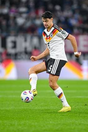 Aleksandar Pavlovic Germany controls the Ball during the FIFA World Cup 2026 qualifier match between Luxembourg and Germany at Stade de Luxembourg on November 14, 2025 in Luxembourg, Luxembourg Photo by Harry Langer DeFodi Images