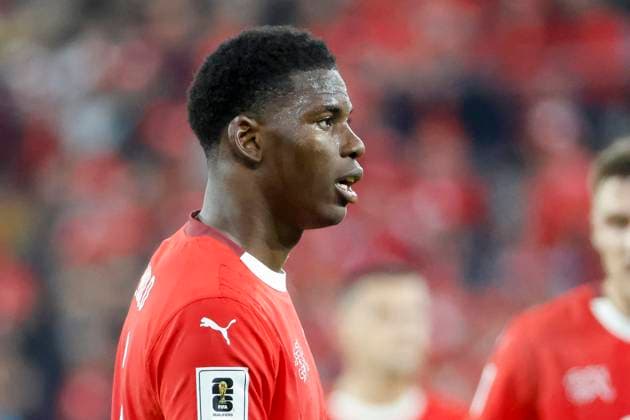 Breel Embolo Switzerland, 07 , Switzerland, FIFA, World Cup Qualification Europe, Group B , Switzerland vs Sweden, 15 11 2025, Stade de Geneve, Geneva, Switzerland Geneva Stade de Geneve Canton Geneva Switzerland Copyright: xGrantxHubbsx