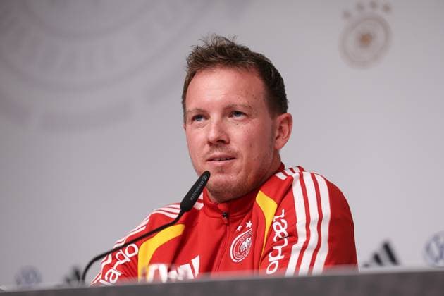 UEFA European Qualifiers World Cup Qualifiers 25 26 Final press conference before Germany Slovakia on 16 11 2025 at the Red Bull Arena in Leipzig Coach Julian Nagelsmann Germany at the press conference MH