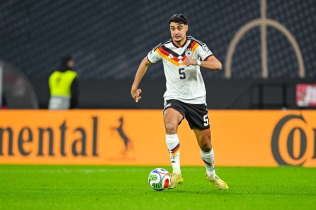 Aleksandar Pavlovic Germany controls the Ball during the FIFA World Cup 2026 qualifier match between Germany and Slovakia at Red Bull Arena on November 17, 2025 in Leipzig, Germany Photo by Harry Langer DeFodi Images
