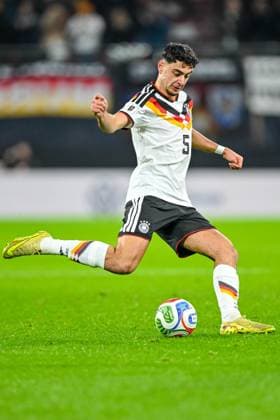 Aleksandar Pavlovic Germany controls the Ball during the FIFA World Cup 2026 qualifier match between Germany and Slovakia at Red Bull Arena on November 17, 2025 in Leipzig, Germany Photo by Harry Langer DeFodi Images